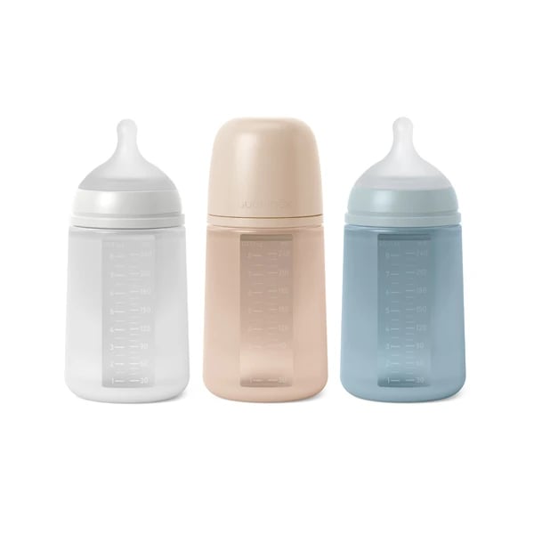 Suavinex Selection Biberão Tetina Silicone +3M Cores Suaves 240 mL