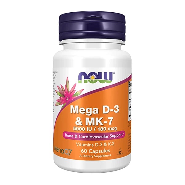 Now Mega D-3 & MK-7 60 Capsules