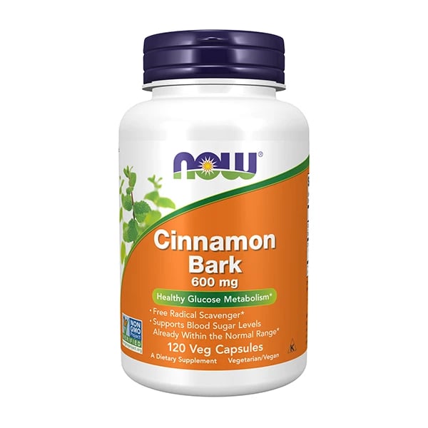 Now Cinnamon Bark 600mg 120 Veg Capsules