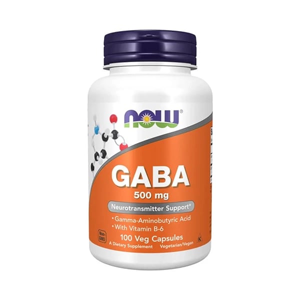 NOW Gaba 500mg 100 Veg Cápsulas