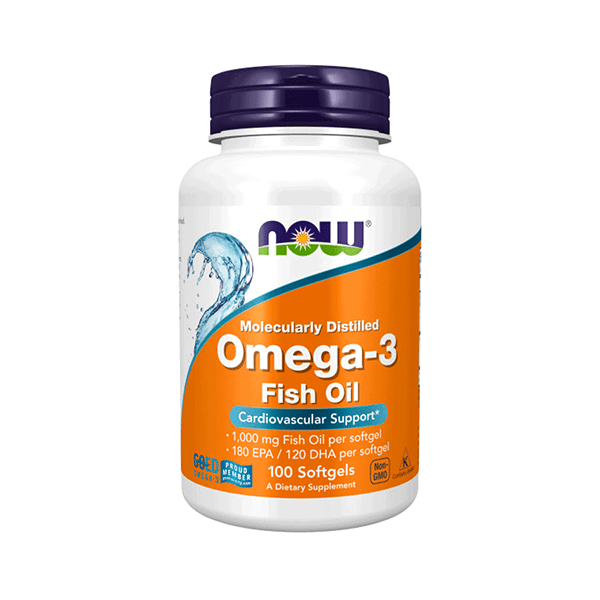 NOW Omega-3 Fish Oil 100 Softgels