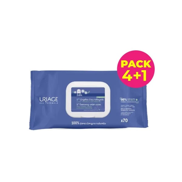 Uriage Bebe 1º Toalhete Limpeza Pack 5 Unidades com Oferta de 1 Unidade