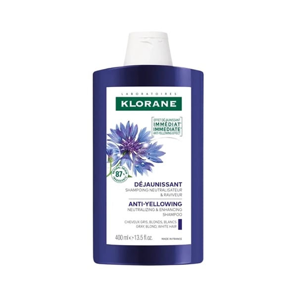 Klorane Capilar Anti-Amarelecimento Champô Centaureas Azuis 400mL