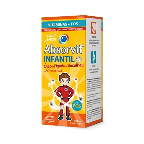 Absorvit Infantil Óleo Figado Bacalhau + Vitaminas 300mL