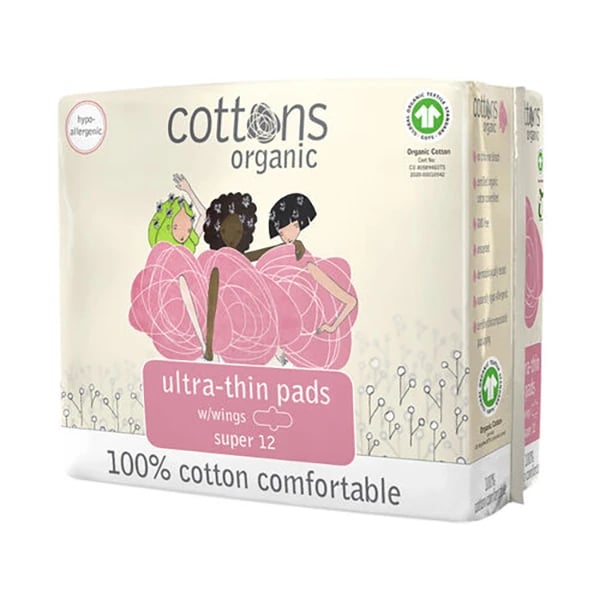 Cottons Penso Ultra Fino com Abas Super 12 pensos