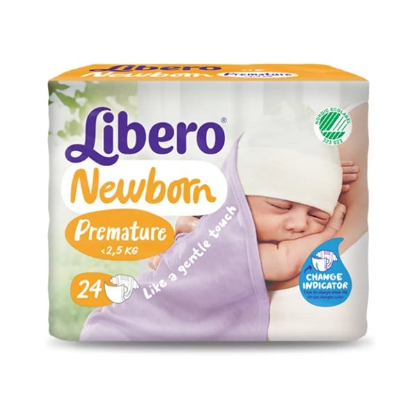 Libero Baby Soft Newborn Fralda Prematuro 24 unidades