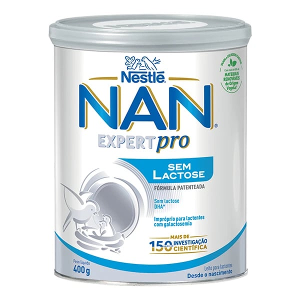Nan Sem Lactose Leite Lactentes Pó 400g