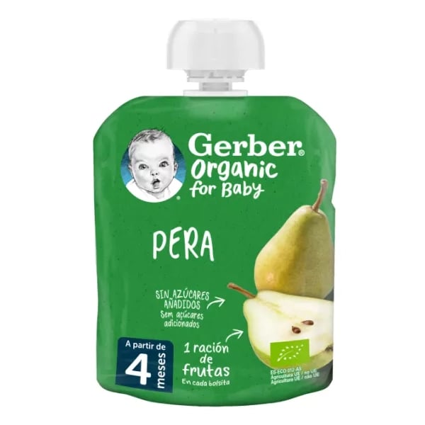 Gerber Bio Pacote Pêra 90g 4M+