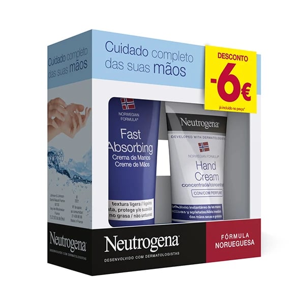 Neutrogena Mãos Textura Ligeira 75mL + Creme Concentrado 50mL
