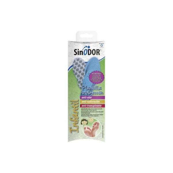 SinOdor Palmilha Infantil Tripla Ação (Tamanho 20-35)