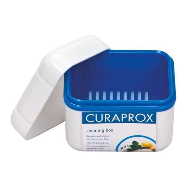 Curaprox Caixa para Limpeza Dentaduras Azul