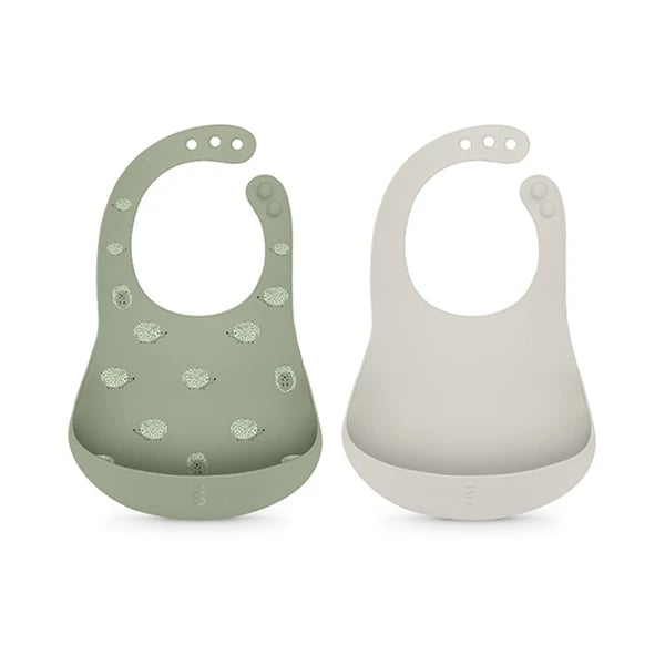 Suavinex Babete Silicone Soft Flex Verde/Cinza