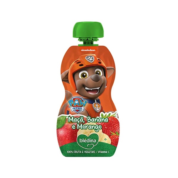 Bledina Patrulha Pata Zuma Maçã/Banana/Morango 100g