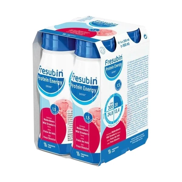 Fresubin Protein Energy Drink Morango 4 x 200mL