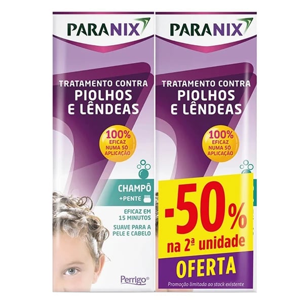 Paranix Champo Tratamento Piolhos Duo 2 x 200ml com 50% de Desconto na 2ª Unidade
