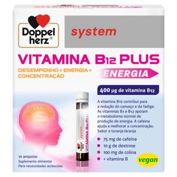 Doppelherz Vitamina B12 Plus 10 Ampolas