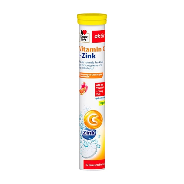 DH Doppelherz Vitamina C + Zinco 15 Comprimidos Efervescentes