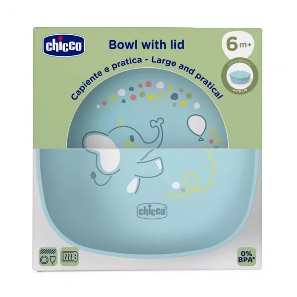 Chicco Tigela com Tampa 6M+ Azul