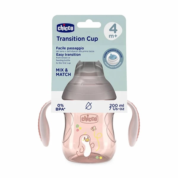Chicco Copo de Transição 4M+ Rosa 200mL