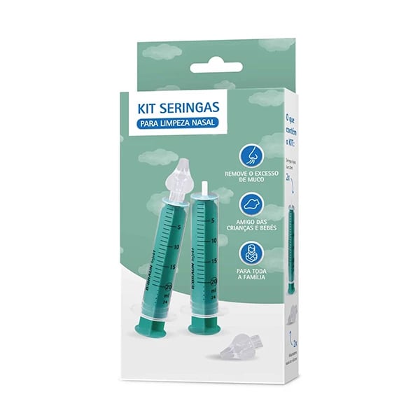 Kit Seringas B Braun Limpeza Nasal 20mL x2