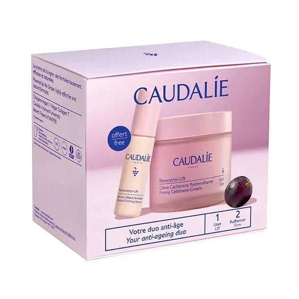 Caudalie Coffret Resveratrol-Lift Creme Caxemira 50mL com Oferta de Sérum Firmeza 10mL