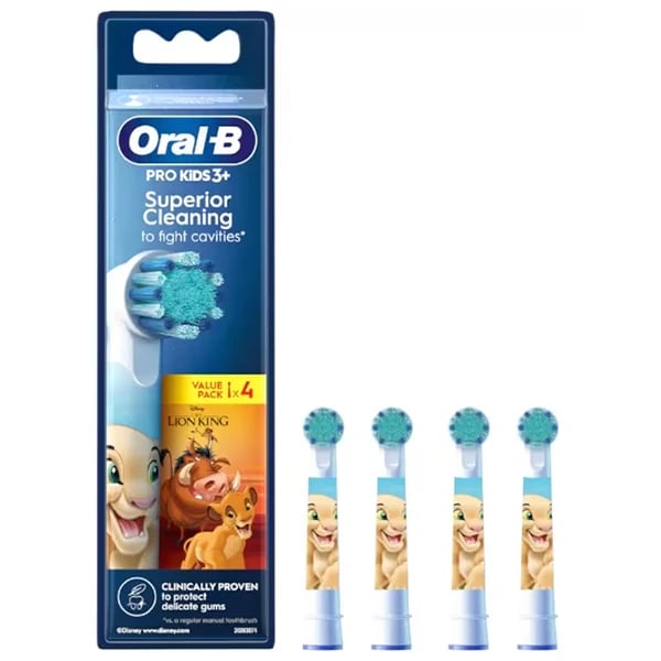Oral B Recarga Escova Elétrica Kids 3+ Rei Leão 4 Unidades