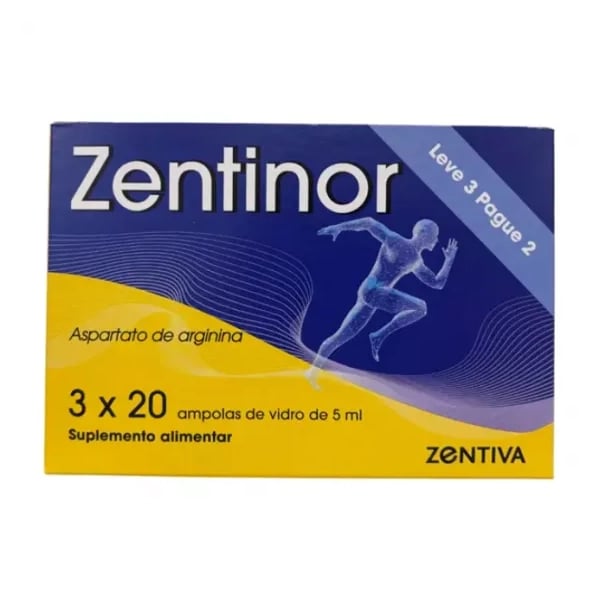 Zentinor Solução Oral 5mL 20 Ampolas Pack Promocional 2 Unidades com Oferta da 3ª Unidade