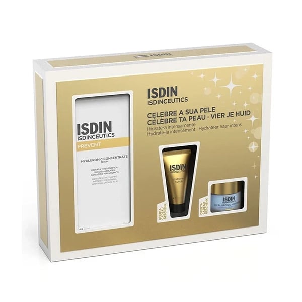 <mark>Isdinceutics</mark> Coffret Rotina Hidratação - Hyaluronic Concentrate + Essencial Scrub + Hyaluronic Moisture