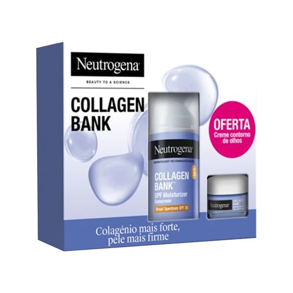 Neutrogena Collagen Bank Coffret Creme SPF30 50mL com Oferta de Gel Creme Olhos 15g