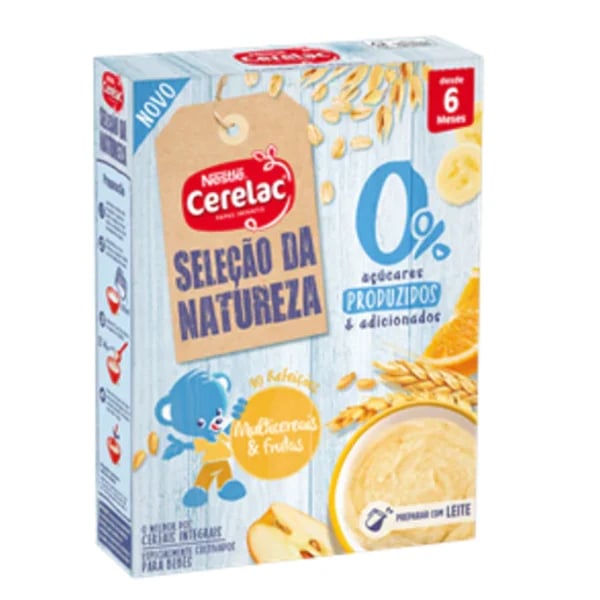 Cerelac Farinha Não Láctea 0% Açúcares 8 Cereais 8 Frutas 160g 6M+