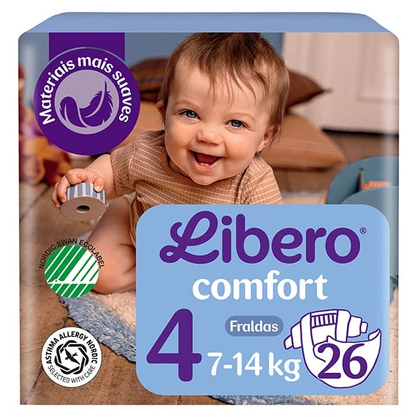 Libero Comfort T4 Fralda 7-14Kg 26 unidades