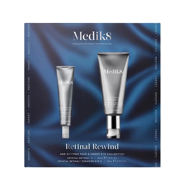 Medik8 Coffret Retinal Rewind Sérum Noite Crystal Retinal 3 30mL + Creme Olhos Crystal Retinal Ceramide Eye 3 15mL