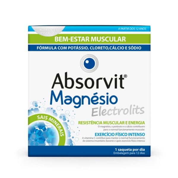 Absorvit Magnésio Electrolits 4g 12 Saquetas