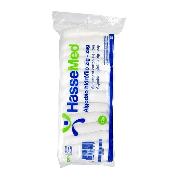 Algodao Hassemed Alg Hidrofilo Zig Zag 70g