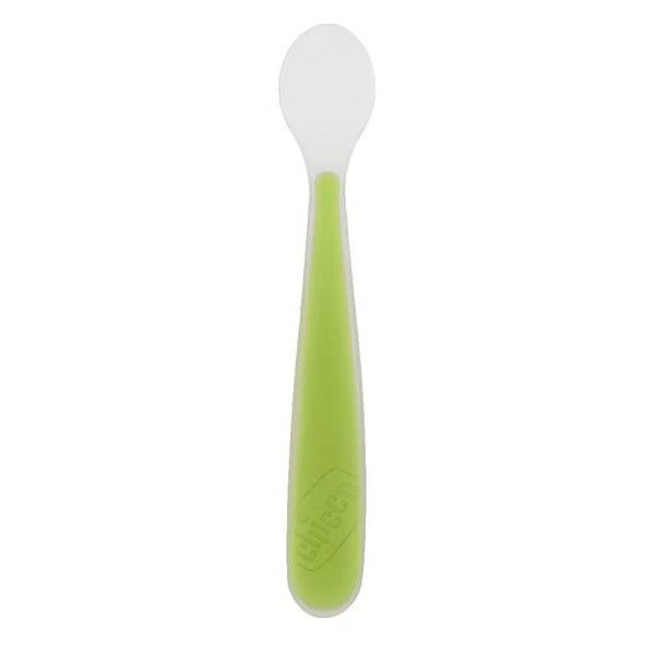 Chicco Alimentação Colher Silicone +6m Verde