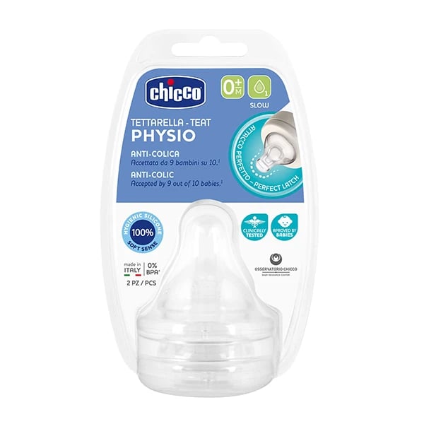Chicco Tetina Perfect5 Silicone 0m+ Lento 2 unidades