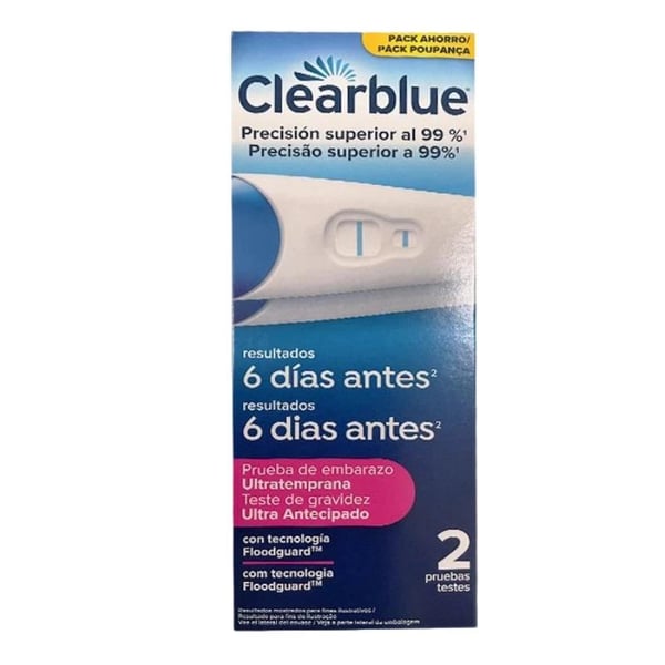 Clearblue Teste Gravidez 6 Dias Antes 2 Unidades