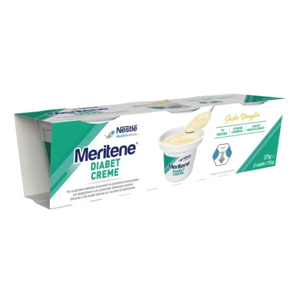 Meritene Diabet Creme Baunilha 125g 3 Unidades