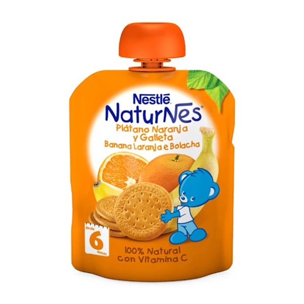 Nestle Pacotinho Banana Laranja Bolacha 90g 6m+
