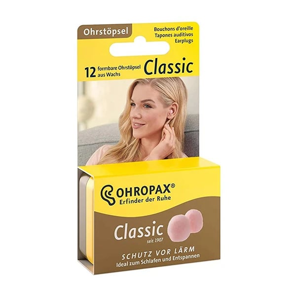 Ohropax Classic Tampoes Auriculares Cera 12 unidades