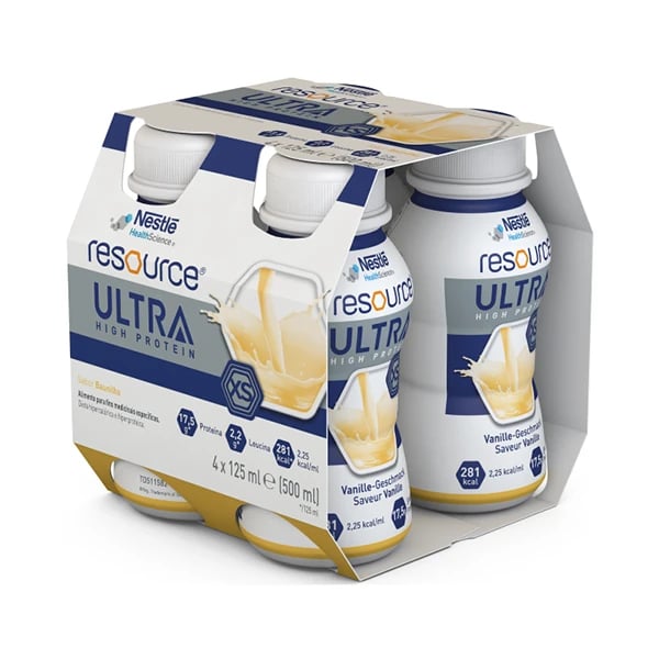 Resource Ultra Solução Oral Baunilha 4 embalagens 125mL