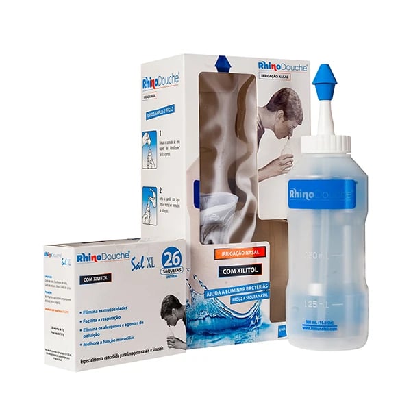RhinoDouche Irrigação Nasal Adulto + 26 Saquetas Sal XL
