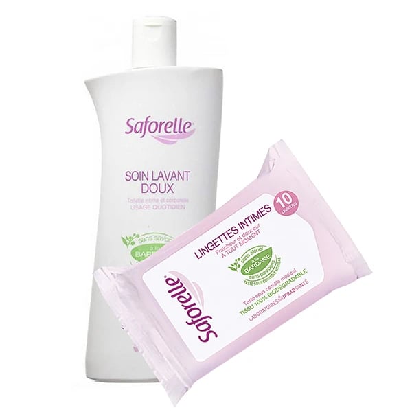 Saforelle Solução Lavagem Íntima 250mL Oferta 10 toalhetes