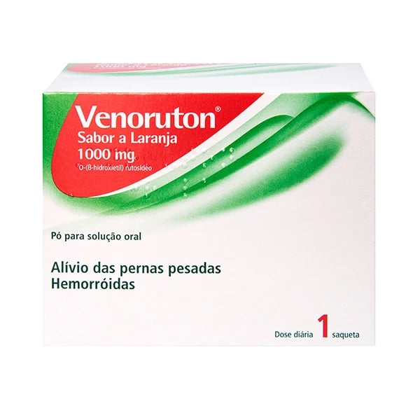 Venoruton com sabor a laranja 1000mg x 30 pó solução oral saquetas