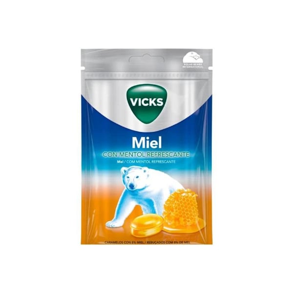 Vicks Rebuçados Mel Mentol Refrescante 72g